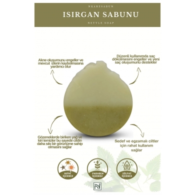 Isırgan otu sabunu 100 gr--Stinging nettle soap