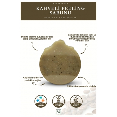 Kahveli Peeling sabunu 100 gr -- Coffee soap for peeling